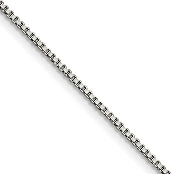 1.5mm Stainless Steel Box Chain Necklace 24 Inch